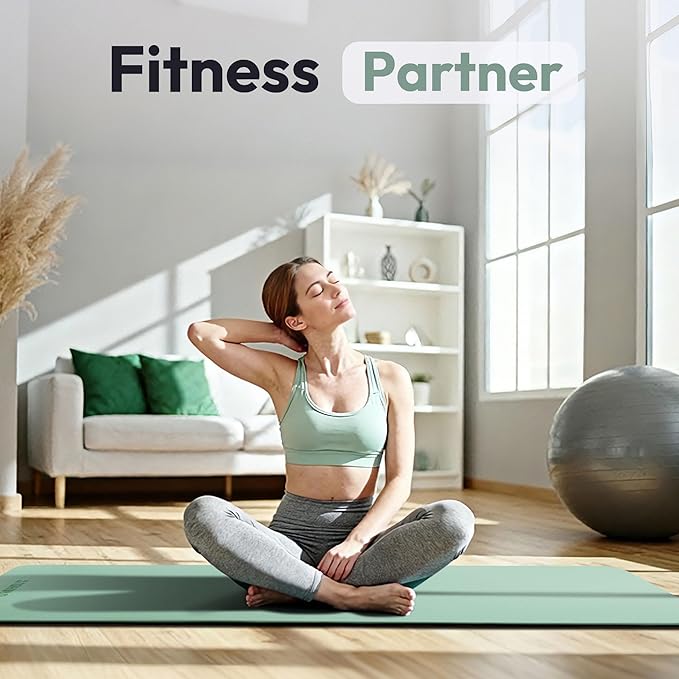 UMINEUX Extra Thick Yoga Mat, 10MM (2/5") Yoga Mat Non Slip, POE Yoga Mats for Women Men, 72"x24", Great for Workout, Yoga, Pilates, Fitness & Floor Exercises