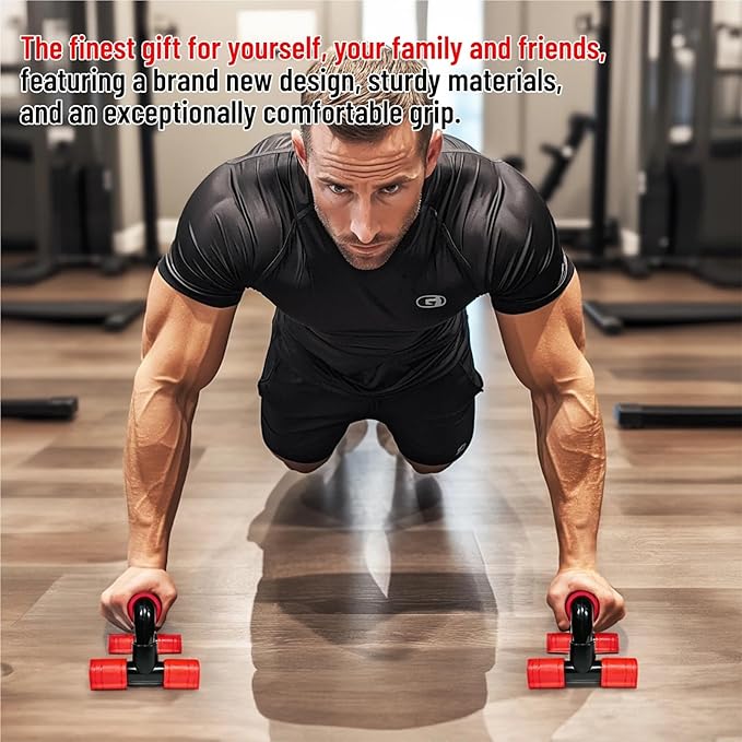 Push Up Bars 2pcs Anti-slip Footpads Workout Stands for Strength Training, Push Up Stands Pushup Handles