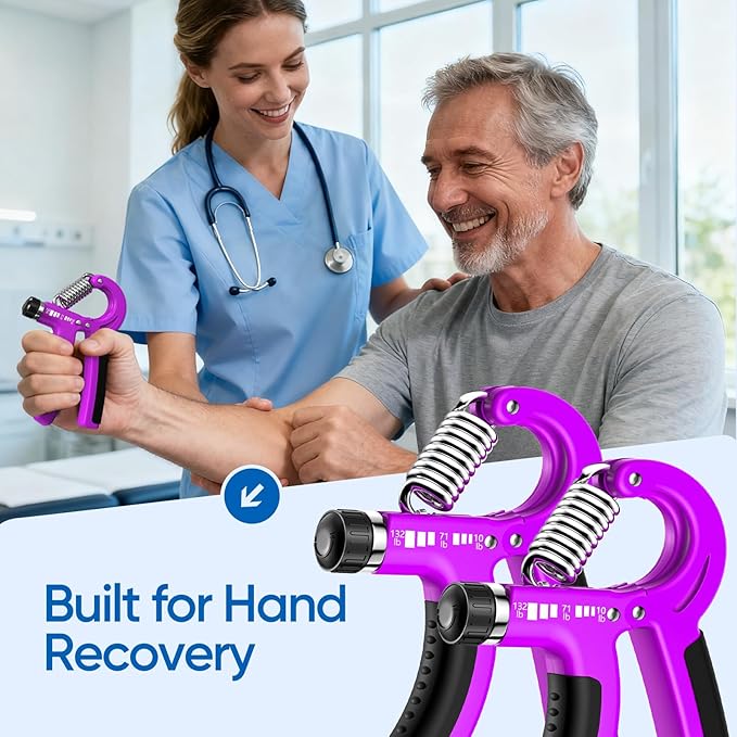 FitBeast Grip Strength Trainer 2 Pack – Adjustable Hand Grip Strengthener for Strength Training & Rehabilitation, 10-132 lbs Resistance Forearm Strengthener, Ideal for Athletes, Rehab, Office