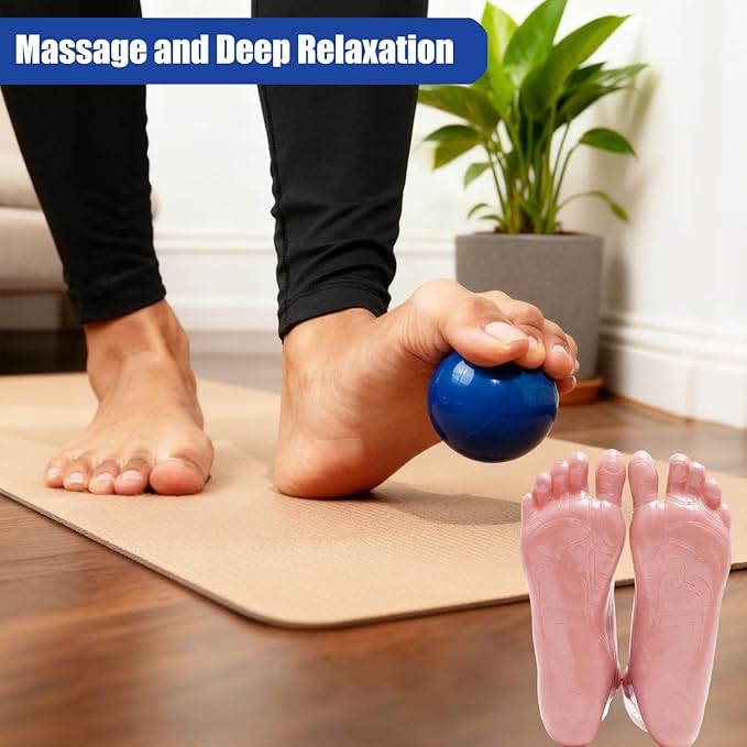 Cork Balance Foot 4-in-1, Portable Cylinder Foot Trainer, Strengthener to Improve Mobility Arch Exerciser for Adults Including Half-cylinder, Cylinder, Massage Ball, Toe Resistance Band