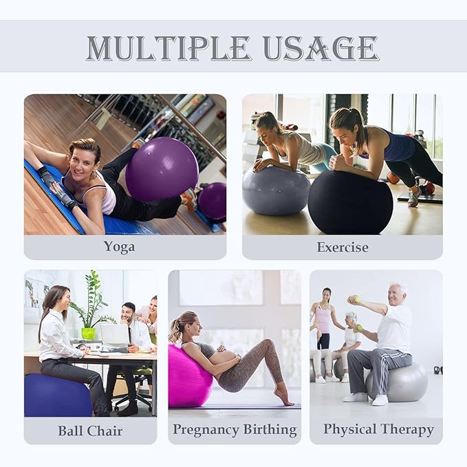 Soft Pilates Ball 9 Inch, Ideal Small Exercise Ball Between Knee Squeeze for Physical Therapy Yoga Core Medicine Abs Pt Bouncy, Mini Rubber Fitball Barre Workout Equipment for Women Men Kid Toddler