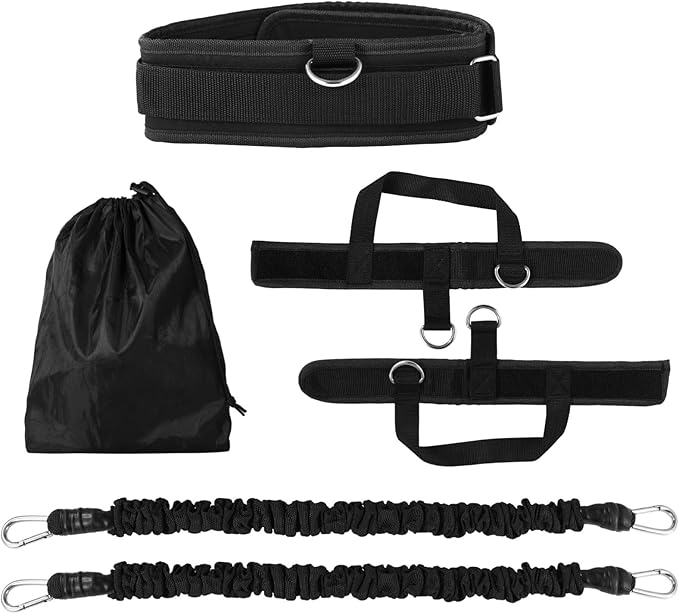 Vertical Jump Trainer, Leg Strength Resistance Belt, Jump Training Equipment, Adjustable Leg Strength Training Belt for Basketball, Volleyball, Football, Tennis, Squat and Agility Workouts (C)
