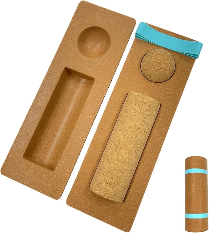 Cork Balancing Board, Premium Natural Cork Foot Strengthener, Ankle Stability Trainer for Balance & Mobility, Plantar Fasciitis Relief & Fall Prevention