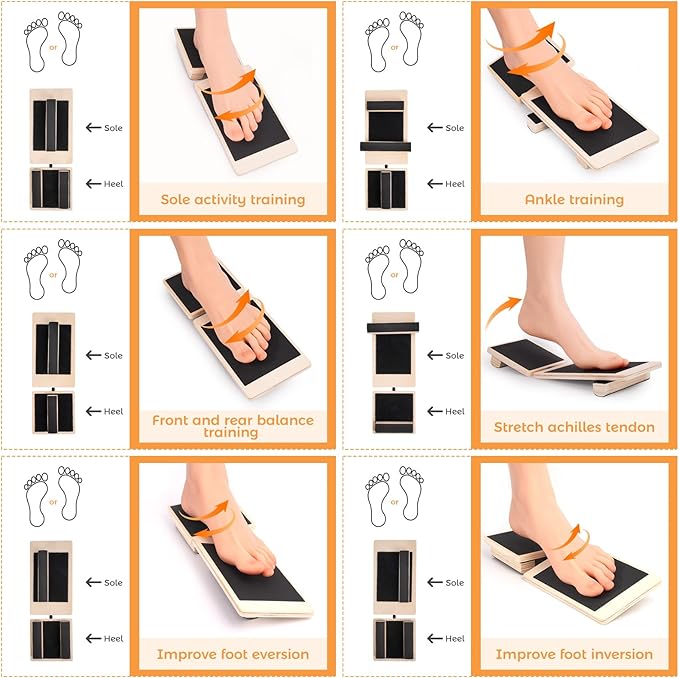 Ankle Balance Board Strengthener Single Foot Posture Corrector for Physical Therapy and Relieve Daily Foot Discomfort,Portable and Adjustable Feet Exerciser for Adults