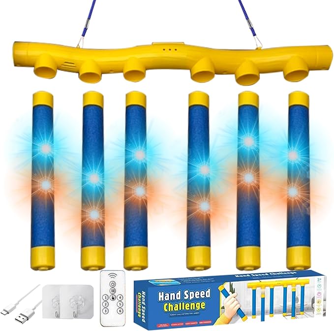 Reaction Training Toy – Hand Eye Coordination Reflex Game | Remote Controlled Falling Stick Challenge, Sensory Integration Speed Tester With Adjustable Levels, Skill Development Equipment For Kids Tee