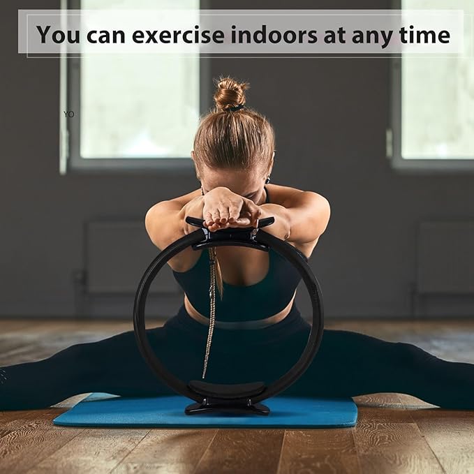 Syhood Pilates Ring 11. 81 Inch Pilates Circle Yoga Ring Magic Lightweight Flexible Workout Equipment for Fitness Physical Therapy Resistance Exercise Arms Legs