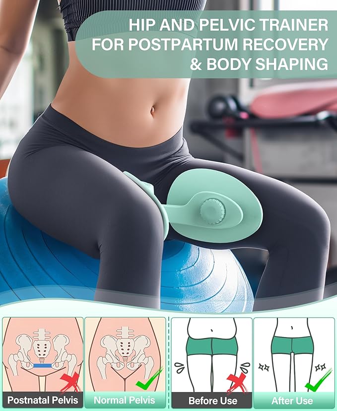 Kegel Exerciser, Pelvic Floor Muscle Exercise Devices for Women, Inner Thigh Exerciser Leg Workout Equipment Thigh Trainer for Male Hip Trimmer Inner Thigh Toner Workout
