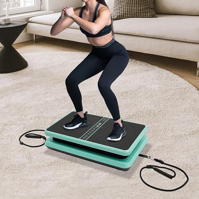 Vibration Plate Exercise Machine, 200w Body Weight Loss Vibrating Platform, 58.5x31.5x14in Adjustable 99 Speed Level Large Size Vibrating Plate, 2800±10% RPM, 4.92ft Controller Control Distance