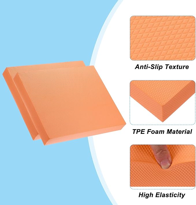 PATIKIL Balance Pad, Non-Slip TPE Foam Pad Cushion Exercise Yoga Mat Knee Pad for Fitness Stability Core Training Stretching