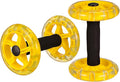 SUPVOX Twin-wheel Fitness Ab Roller Wheel for Core Strengthening, Yellow Abs Plastic Abdominal Exercise Device for Home Gym Weight Loss and Muscle Toning