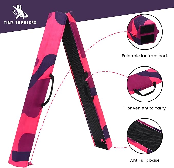 Artistic Gymnastics Beam for Home - 210/240/270/300 - Amazing Balance Equipment for Kids at Home - Faux Suede, High Density EVA Foam - Carrying Straps