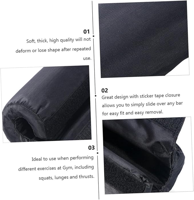 KICHOUSE 2pcs Squat Pad for Barbell Neck and Shoulder Cushion Durable Non-slip Oxford for Comfortable Weightlifting for Squats Lunges and Thrusts