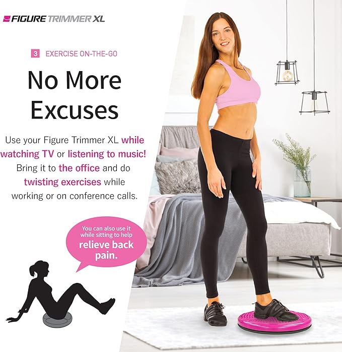 Daiwa Felicity Figure Trimmer Ab Twister Board - Waist Twister Machine for Core & Abs Exercise - Waist Twisting Fitness Tool, Dizzy Disc Twist Board for Slimming Workout & Reflexology