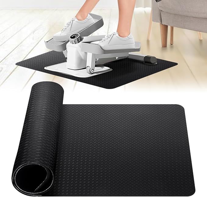Under Desk Elliptical Mat - Non-Slip Exercise Equipment for Peloton Bike, Small Exercise Mat for Desk Workout Equipment