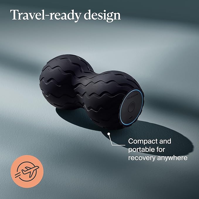 TheraGun Therabody WaveDuo - Ergonomically Contoured Foam Roller - Bluetooth Enabled Muscle Roller for Your Back, Neck & Spine with 5 Customizable Vibration Frequencies in Therabody App (Pack of 2)