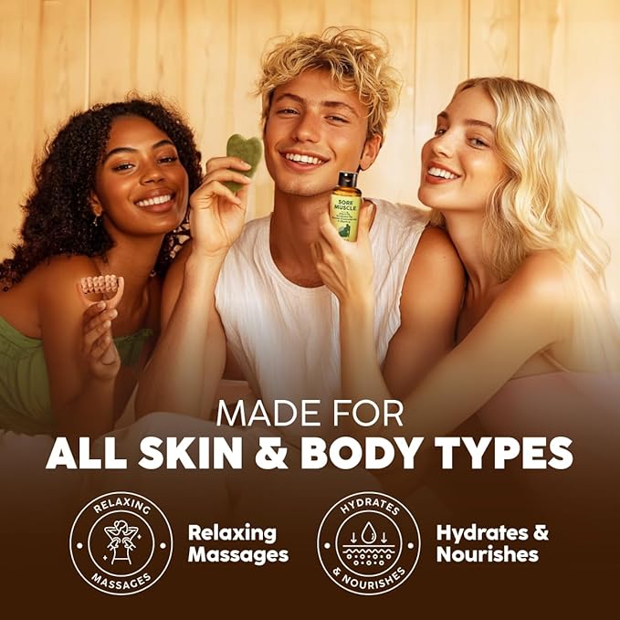 Kukka Sore Muscle Massage Oil for Professional Massages - 3.4 Fl Oz - Made with Eucalyptus & Roman Chamomile, Relaxing Body & Face Oil for Sore Muscles, Spa & Yoga, Fast-Absorbing