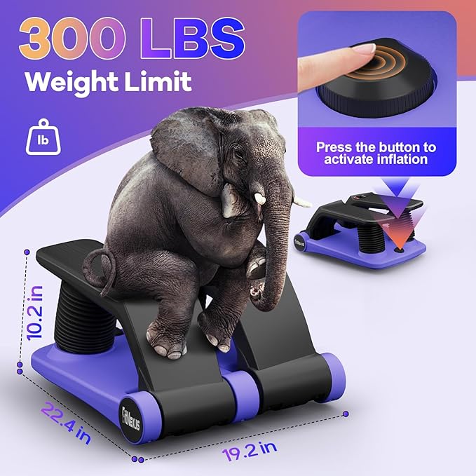 Air Compression Resistance Stepper – Adjustable Mini Stair Climber for Home Cardio Workout, Portable Stepper Machine with LCD Display, 5-Level Adjustable Resistance, Non-Slip Pedals - Batt. not incl.