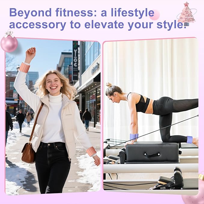 2025 Upgraded Magnetic Ankle Weights for Women, Wrist Weights,Silicone (Waterproof), Non-Slip, Easy Wear, Adjustable (Men & Women), Ideal for Jogging/Yoga/Pilates & More, Great Gift.（2 Pack）