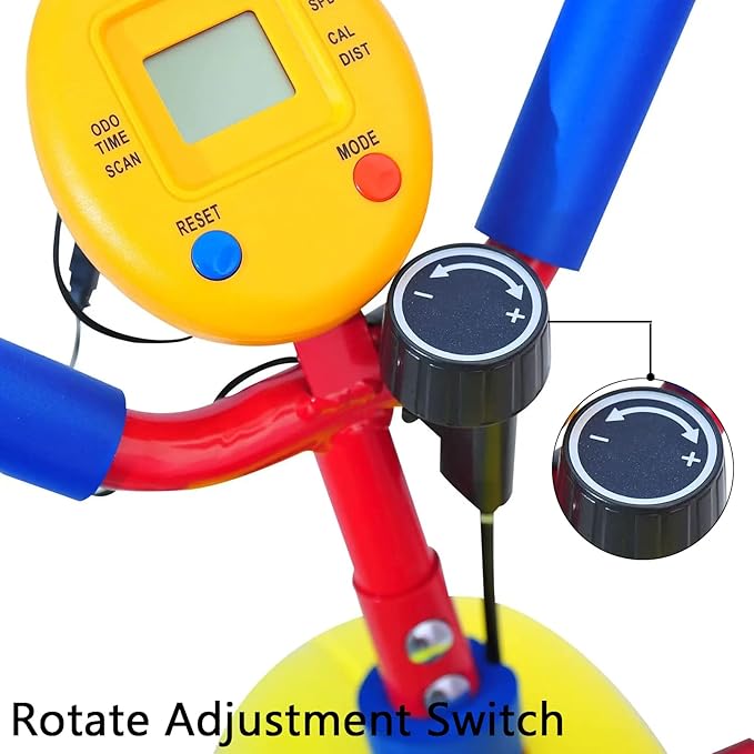Exercise Bikes for Kids, Childrens Fitness Exercise Equipment, Adjustable Seat Mini Kids Exercise Bike Equipment Treadmill for Boys Girls Age 3-12 Years