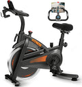 UMAY Exercise Bike, Silent Belt Drive Stationary Exercise Bike for Home with 300 LBS Capacity, Low Noise Indoor Cycling Bike with Tablet & Bottle Holder