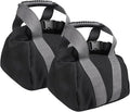2Pcs Fitness Sandbags with Non-Slip Handle Refillable Portable Canvas Sand Kettlebell Soft Sand Bag for Home Training, Fitness, Yoga Workou Sandbags for Working Out