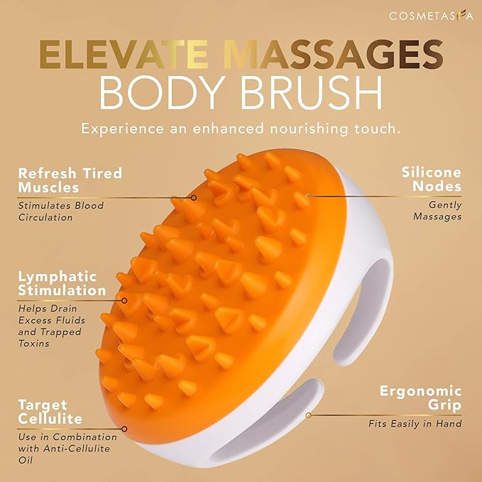 Cellulite Massage Oil, Gel & Mitt - Natural Hot Cream Massage Gel, Oil & Massager - Firm, Tone, Tighten & Moisturize Skin. Soothes Muscles (16.9 oz)