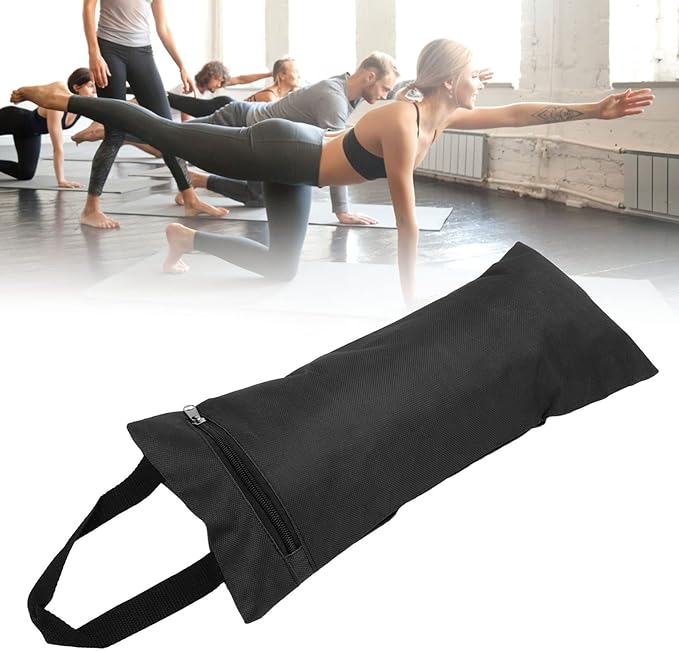 Yoga Sandbag, 3 Colors Zippered Design Oxford Cloth Material Bag, Rollable Foldable Weighted Fitness Bag for Adding Weight and Support