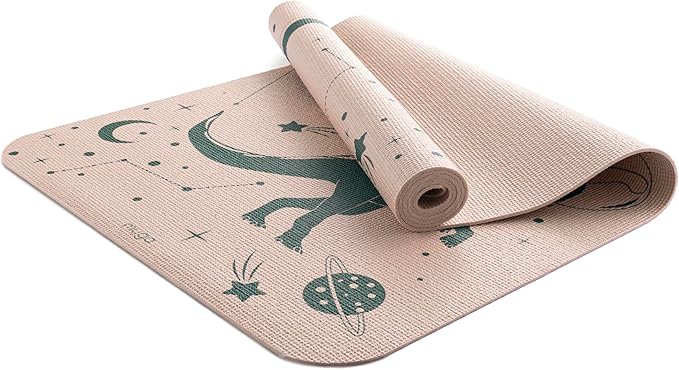 Myga Silk Print Kids Yoga Mat,Non-Slip Yoga Mat for Childrens Exercise, Fitness, Yoga and Mindfulness Lightweight, Easy Clean Play Mat for Girls and Boys