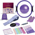 Home Pilates Kit – Complete Women’s Workout Set with Pilates Equipment Including Ring, Ball, Ankle & Wrist Weights, Resistance Bands, Sliders & Accessories