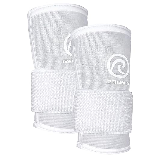 Rehband RX Wrist Support Power Max, 3-in-1 Neoprene Sleeve + Wrap for Strength Training, Protects during Kettlebell Training, stabilizes wrist, forearm protection, Colour:Arctic/White, Size:Medium