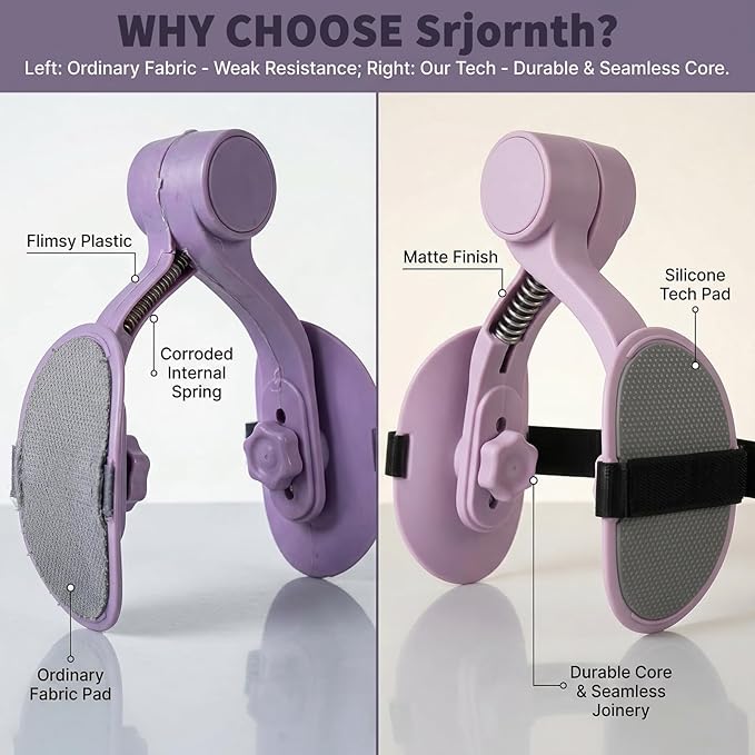 Kegel Exerciser, Pelvic Floor Exercise Device - Adjustable Angle Thigh Trainer with Thickened Silicone Pads & Security Strap, Inner Thigh Exerciser for Women, Home/Office