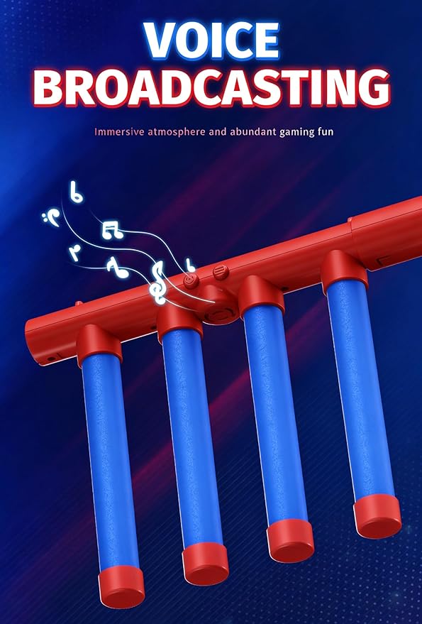8 Sticks Reflex Challenge Practice, Falling Sticks Reaction Time Trainer Reflex Sticks Rebounce Game with Adjustable Speed Modes and Remote Contro