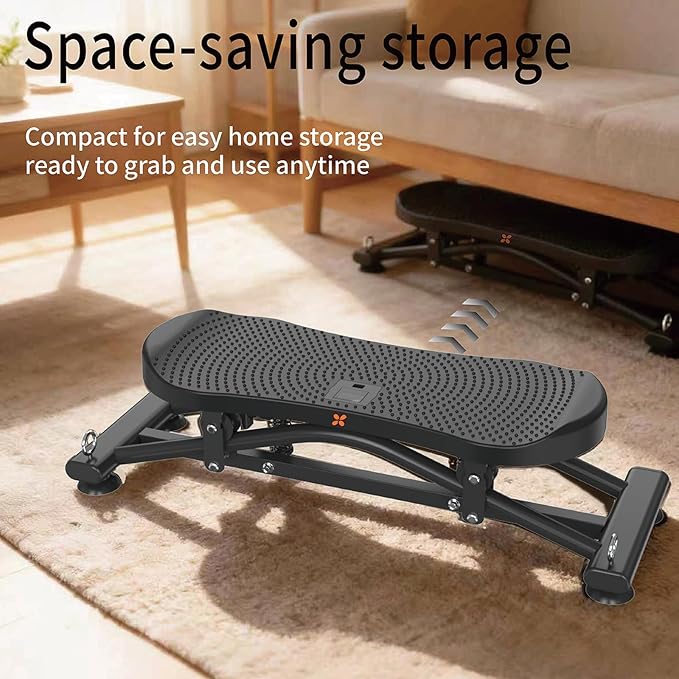 Balance Board for Adults, Rocking Stepper with Resistance Bands, Portable Wobble Board with LCD Monitor, 300 lbs Capacity Ski Trainer for Full Body Workout at Home Gym