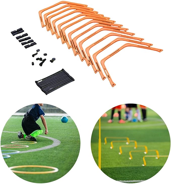 Yiju Agility Rings Foldable Workout Hexagon Hurdles Multifunction Jumping Hurdles Fitness Feet Training Equipment Speed Ladder