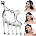 Gua Sha Tool with Handle,5in1 Scalp Massage Tool for Head&Face&Body, Protable Scalp Comb Guasha for Deep Relaxation and Relieving Pain, Acupressure and Trigger Point Tool for SPA