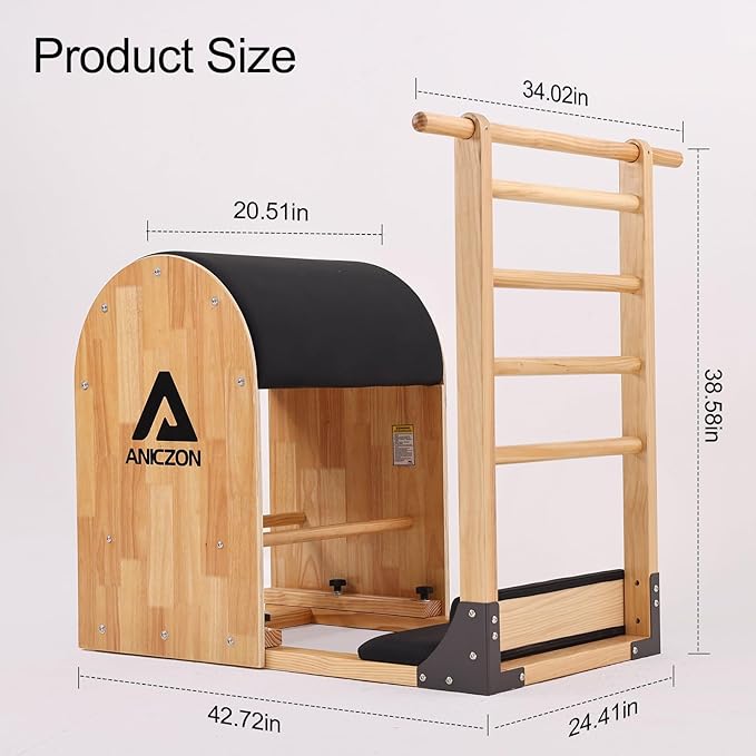 Ladder Barrel, Pilates Exercise Equipment for Building Strength and Flexibility, Strength-Training Tool, Workout Equipment for Home Pilates Gym or Studio Use
