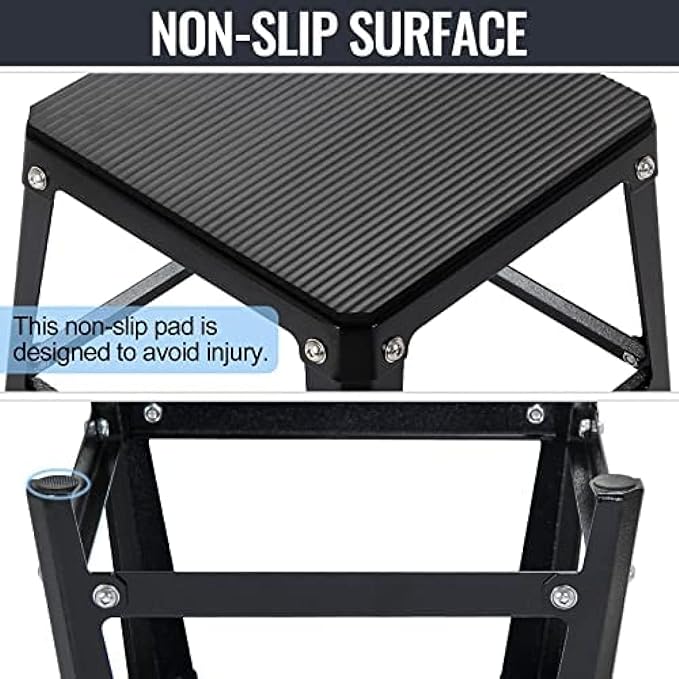 Plyometric Platform Box, Plyometric Box Jump Set For Home Gym Training, Conditioning, Strength Training