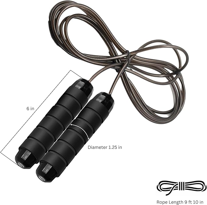 Limm Adjustable Jump Rope for Workout - All-Purpose Exercise Jump Rope Kids & Adults Love with Tangle-Free, Comfortable Foam Handles - Best Slimming, Cardio & Endurance Training