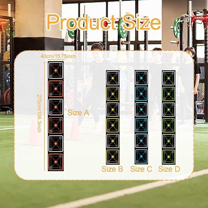 Yiju Agility Ladder Mat Training Equipment Anti Slip Rubber Base Speed Agility Training Ladder for Sports Football Workout Tennis