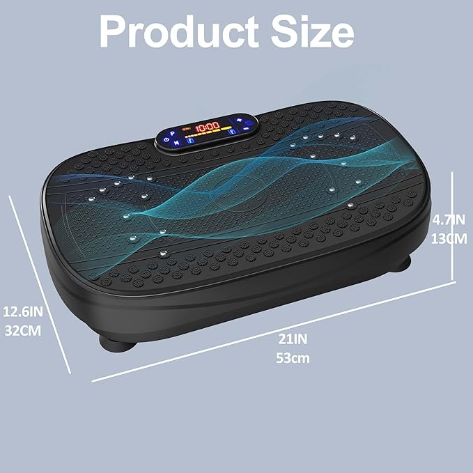 【Vibration Plate Exercise Machine】 Fitness Platform with Adjustable Speed, Whole Body Vibration Training for Home Gym, Compact ABS & Steel Construction