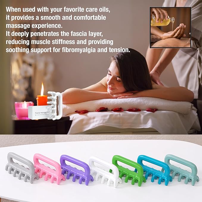 Fascia Massage Tool Trigger Point Massage Tools Anti Blaster for Cellulite Massager Tool Reaching Deep Myofascial Tissue Throughout The Body Release Muscle Knot Reduction (Soft Purple)