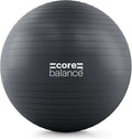 Core Balance Exercise Ball, Stability Ball for Yoga, Pilates and Fitness, Gym Ball for Home Gym and Office Chair, Training, Physical Therapy, Anti Burst, Pump Included, 55cm 65cm 75cm 85cm