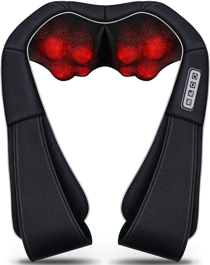 VIKTOR JURGEN Mothers Day Gifts for Mom, Wife, Women & Her, Shiatsu Neck and Shoulder Massager with Heat Deep Tissue Kneading Sports Recovery Massagers for Back, Relaxation Gifts for Husband, Him, Men