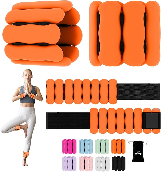 Wrist Ankle Weights for Women Men, Leg Arm Wrist Weights Bangles 1lb*2 2lb*2 Wearable Weights Pilates Weighted Bracelet for Strength Training Walking Swimming Yoga Physical Therapy