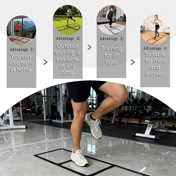 Strong Single Unit Agility Ladder with Anti Slip Design Ideal for Indoor Outdoor Sports Training Agility Ladder for Speed Training