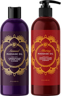 Alluring Massage Oils for Massage Therapy - Maple Holistics Massage Oil Kit with Aromatherapy Lavender Massage Oil Plus Foral Massage Oil for Sensual Aromatherapy Made with Pure Essential Oils