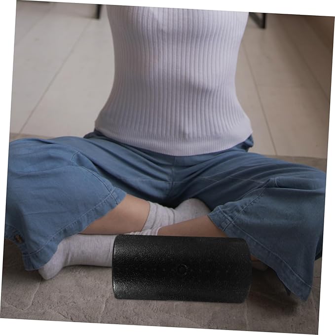 Happyyami Yoga Massage Roller Portable Foam Column for Muscle Relaxation Body Massage and Rehabilitation Lightweight Foam Roller for Balance and Flexibility Exercises Black