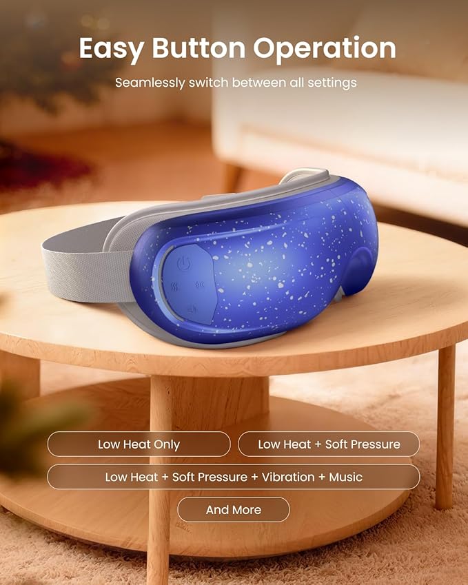 RENPHO Limited Edition Eye Massager with Heat and Cooling Voice Control, FSA Eligible HSA Mothers Day Birthday Gifts for Mom Women Men Her Him, Eye Mask for Migraines Relief, Eyeris 3 Reduce Dry Eyes