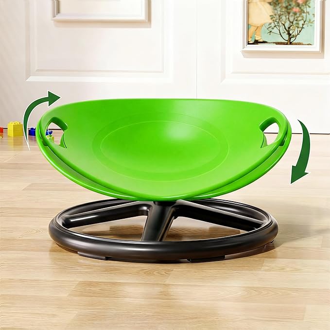 1 Durable Plastic Rotating Sensory Chair - Pilates Stability Chair, Oval Eggshell Design, Upgraded Non-Slip Base, Office Stool, Training And Rehabilitation Equipment, Suitable For Home Use (green)