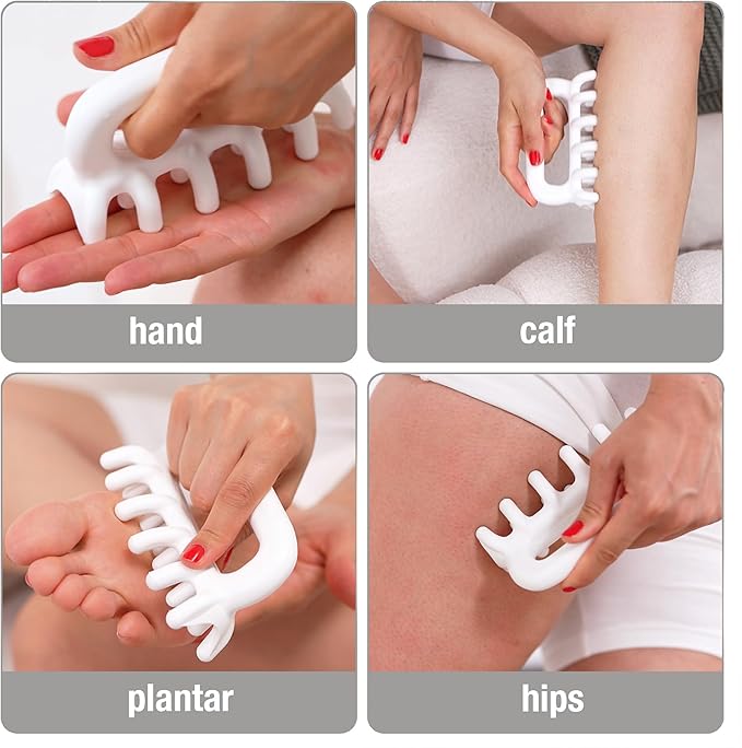 Fascia Massage Tool Trigger Point Massage Tools Anti Blaster for Cellulite Massager Tool Reaching Deep Myofascial Tissue Throughout The Body Release Muscle Knot Reduction (Gray)